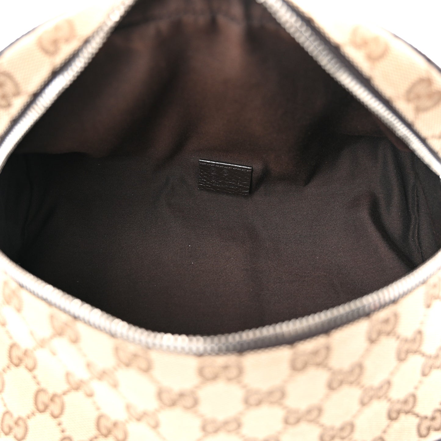 Monogram Dollar Calfskin Waist Pouch Beige Ebony Testa di Moro Marrone Scuro