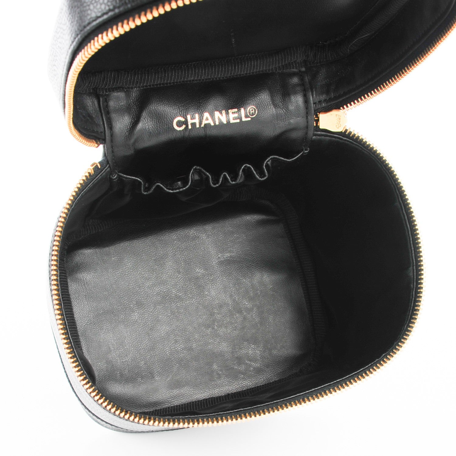 Chanel Caviar Vanity Cosmetic Case Black 5 of 9