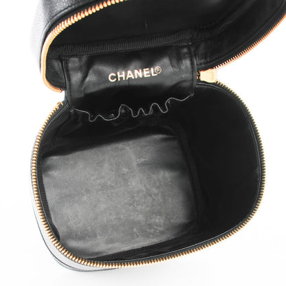 Chanel Caviar Vanity Cosmetic Case Black 5 of 9
