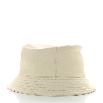 Hermes Cerf Lourd Calvi Bucket Hat 56 White Casse 5 of 8