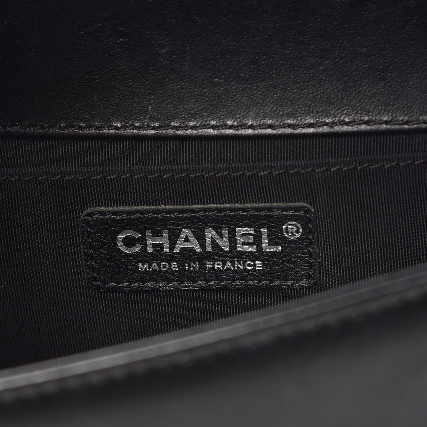 Lambskin Chevron Quilted Medium Boy Flap Black