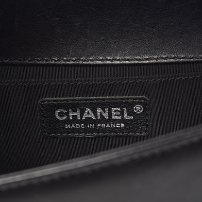 Chanel Lambskin Chevron Quilted Medium Boy Flap Black 6 of 16