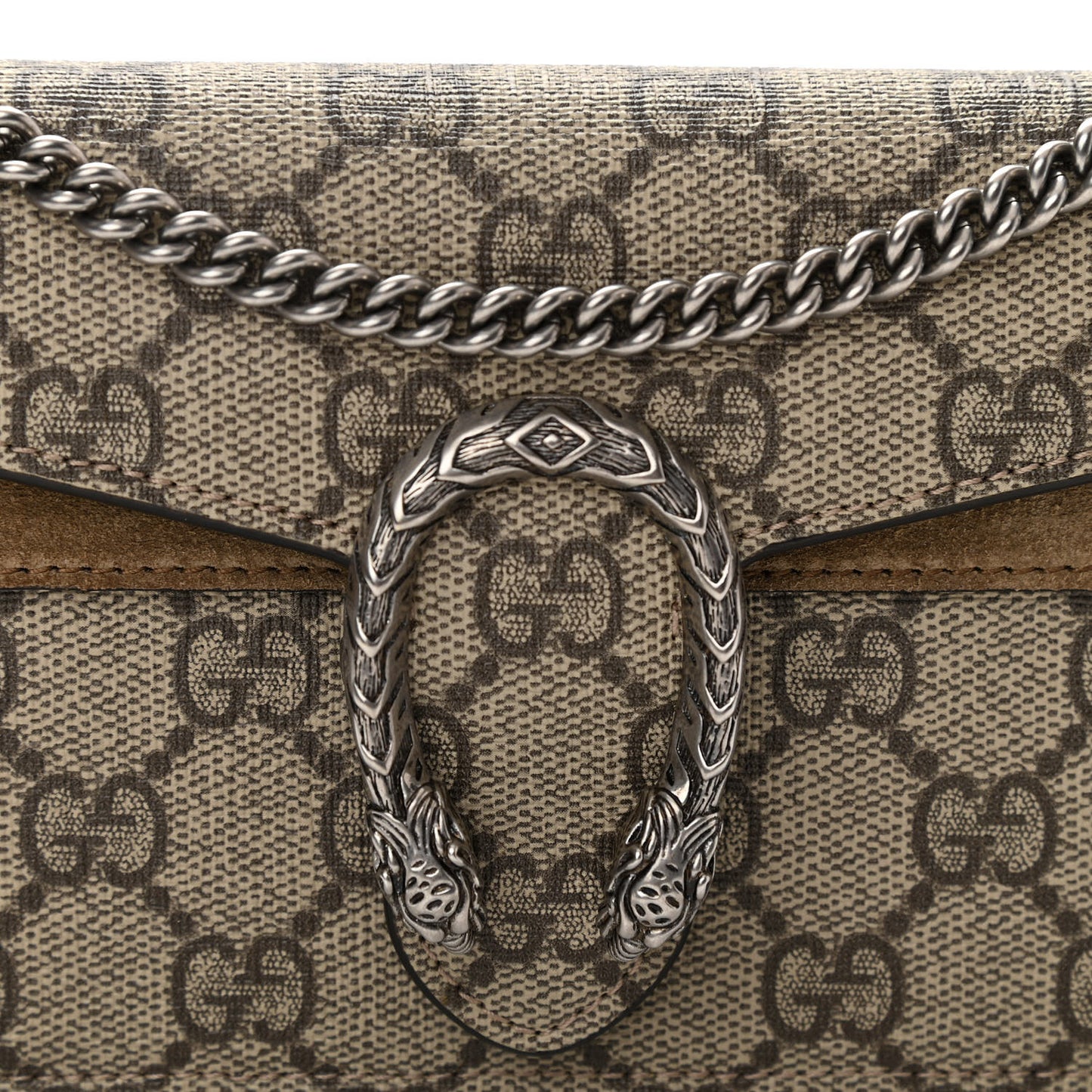 GG Supreme Monogram Super Mini Dionysus Shoulder Bag Taupe