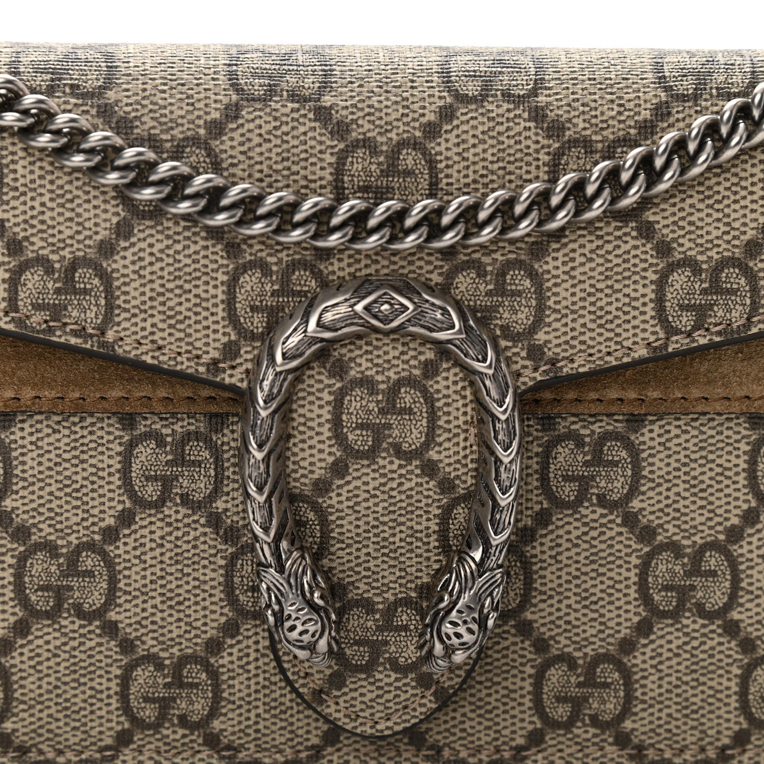 Gucci GG Supreme Monogram Super Mini Dionysus Shoulder Bag Taupe 8 of 10