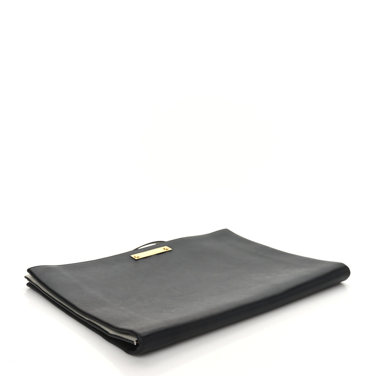 Calfskin Wristlet Pouch Black