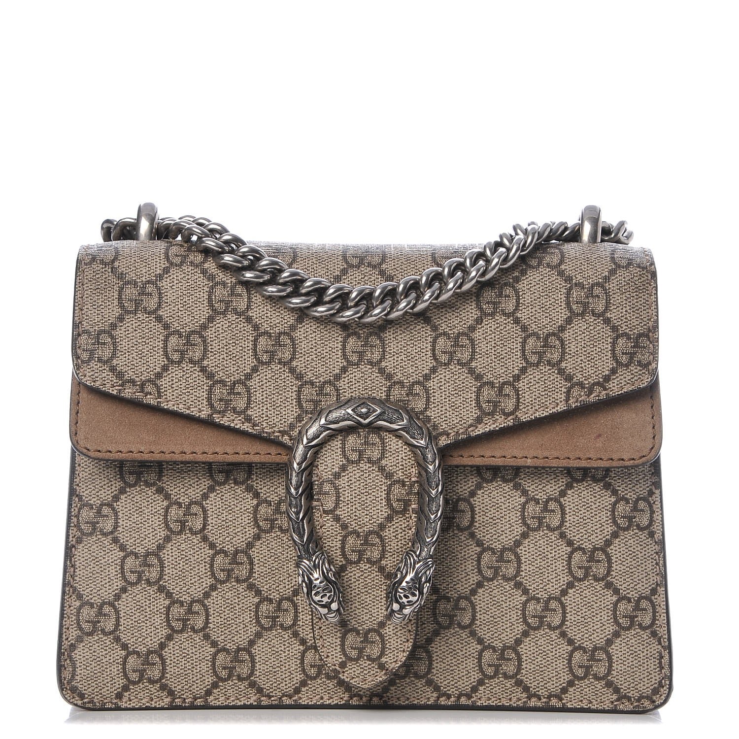 Gucci GG Supreme Monogram Mini Dionysus Shoulder Bag Taupe 1 of 11