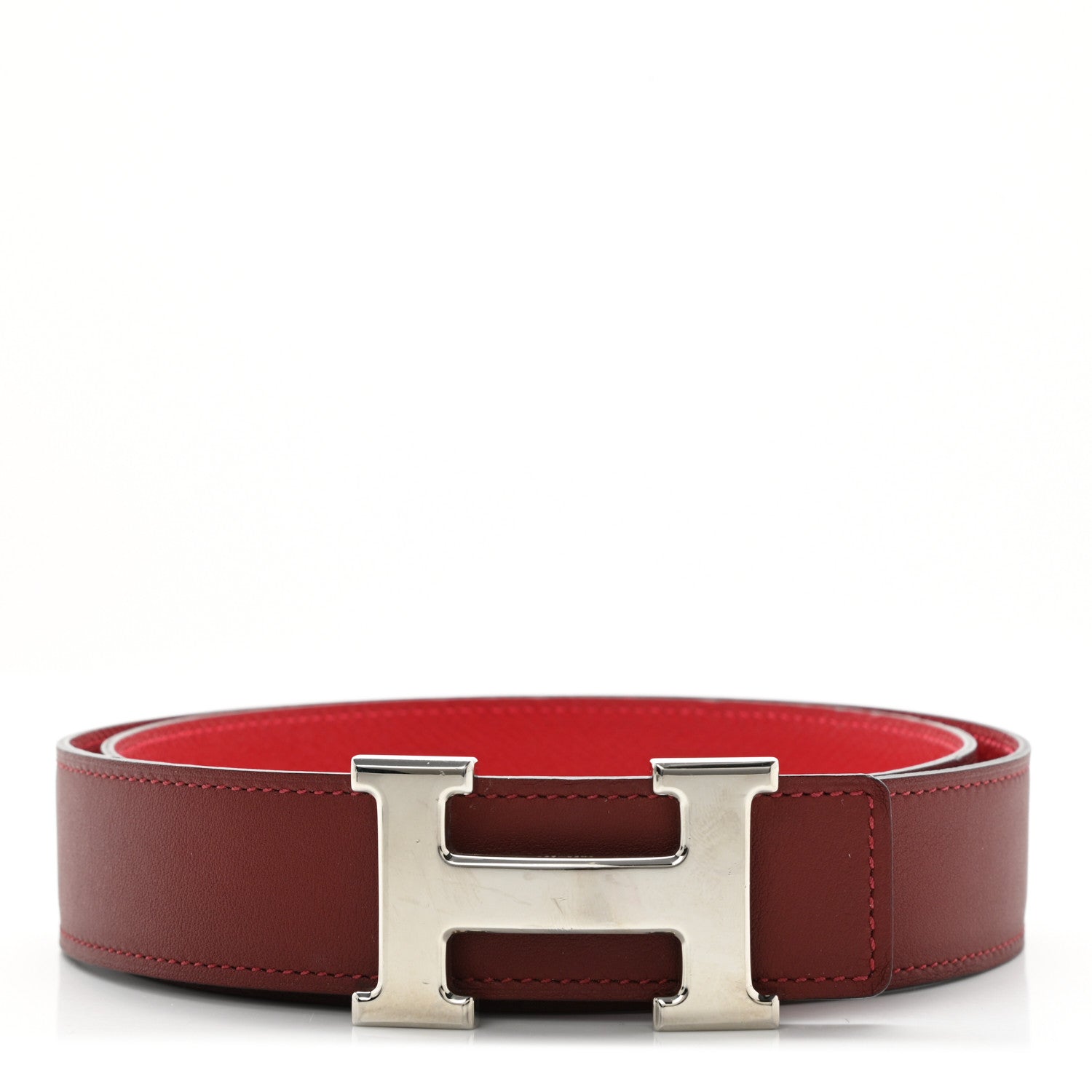 Hermes Swift Epsom 32mm H Belt 90 Rouge H Rouge Casaque 1 of 5