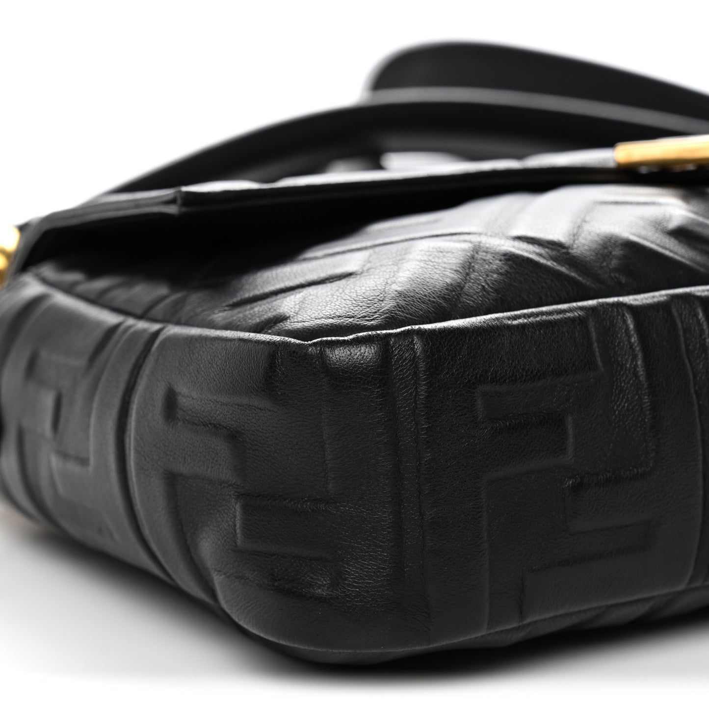 Nappa FF 1974 Embossed Baguette Black