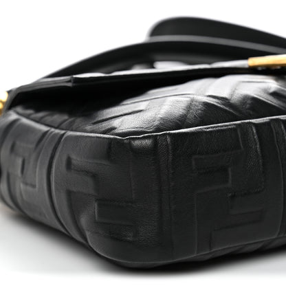 Fendi Nappa FF 1974 Embossed Baguette Black 8 of 11