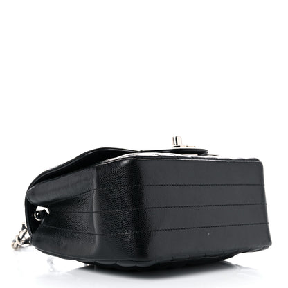 Chanel Caviar Chevron Quilted Mini Square Flap Black 4 of 14