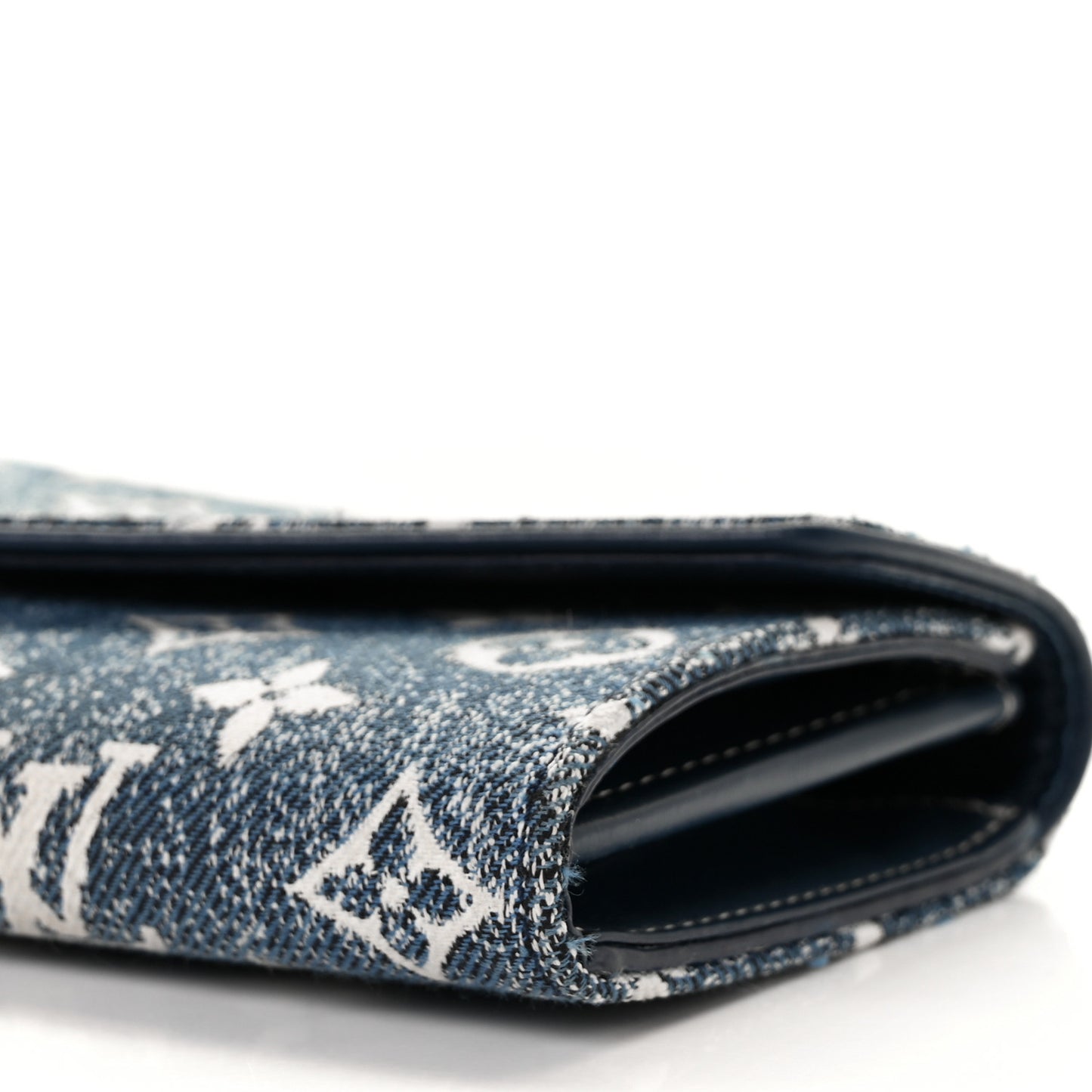 Monogram Jacquard Denim Sarah Wallet Bleu