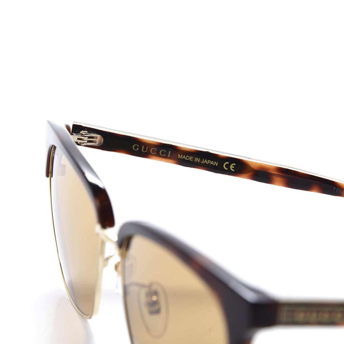 Acetate Square Frame Web Sunglasses GG0382S Tortoise