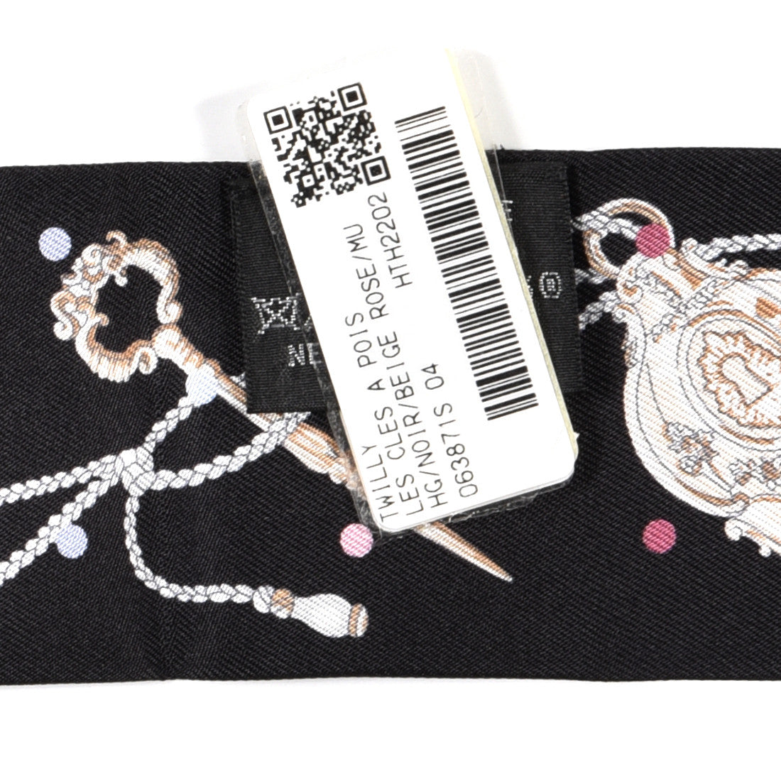 Silk Les Cles A Pois Twilly Black Beige Rose Multicolor