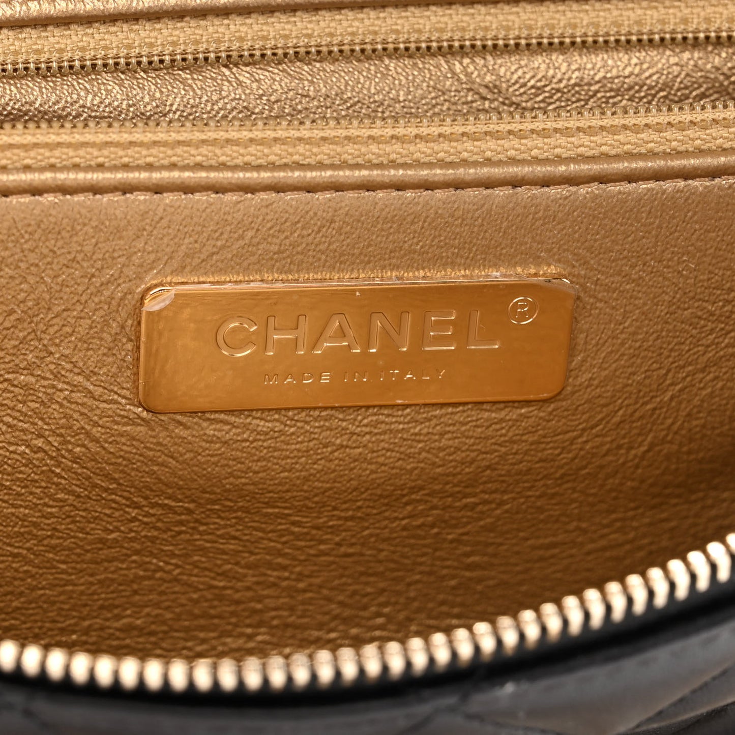 Lambskin Quilted All About Chains Waist Belt Bag Black