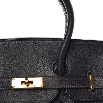 Hermes Taurillon Clemence Birkin 35 Bleu Indigo 27 of 36