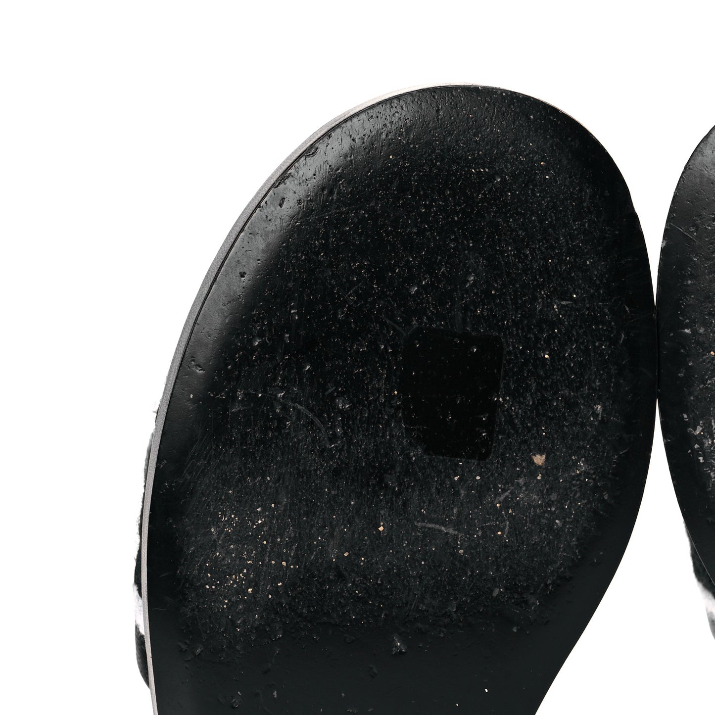 Lambskin Embroidered CC Mule Sandal 39 Black White