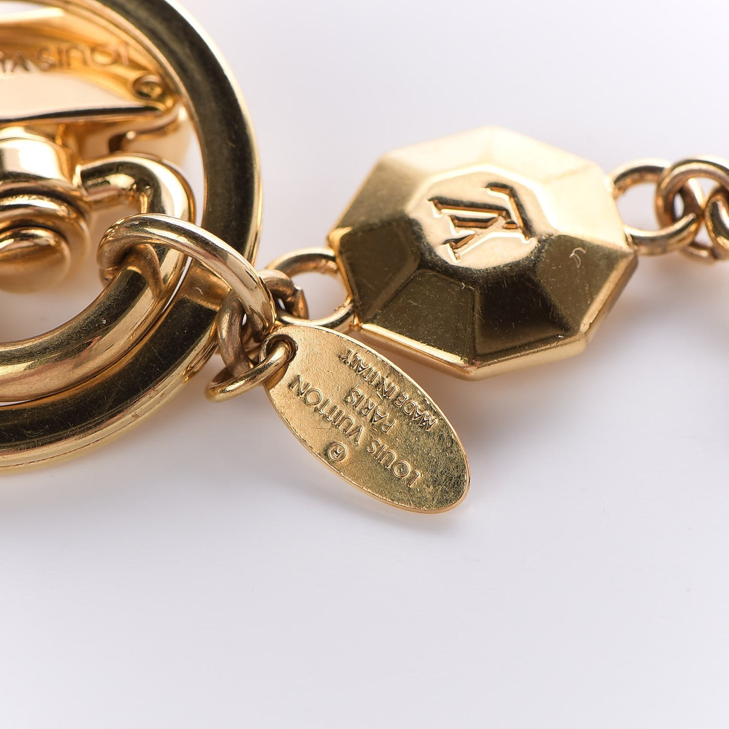 LV Facettes Bag Charm Key Holder Gold
