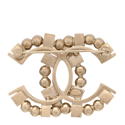 Chanel Baguette Crystal CC Brooch Gold 3 of 4