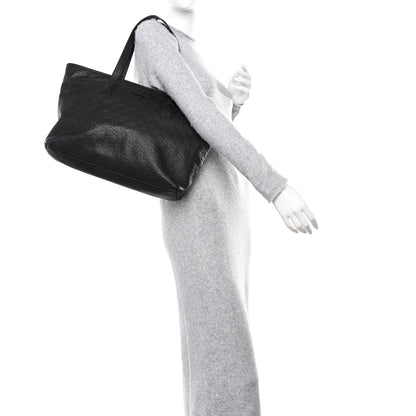 Gucci Guccissima Medium Zippered Shopping Tote Black 2 of 15