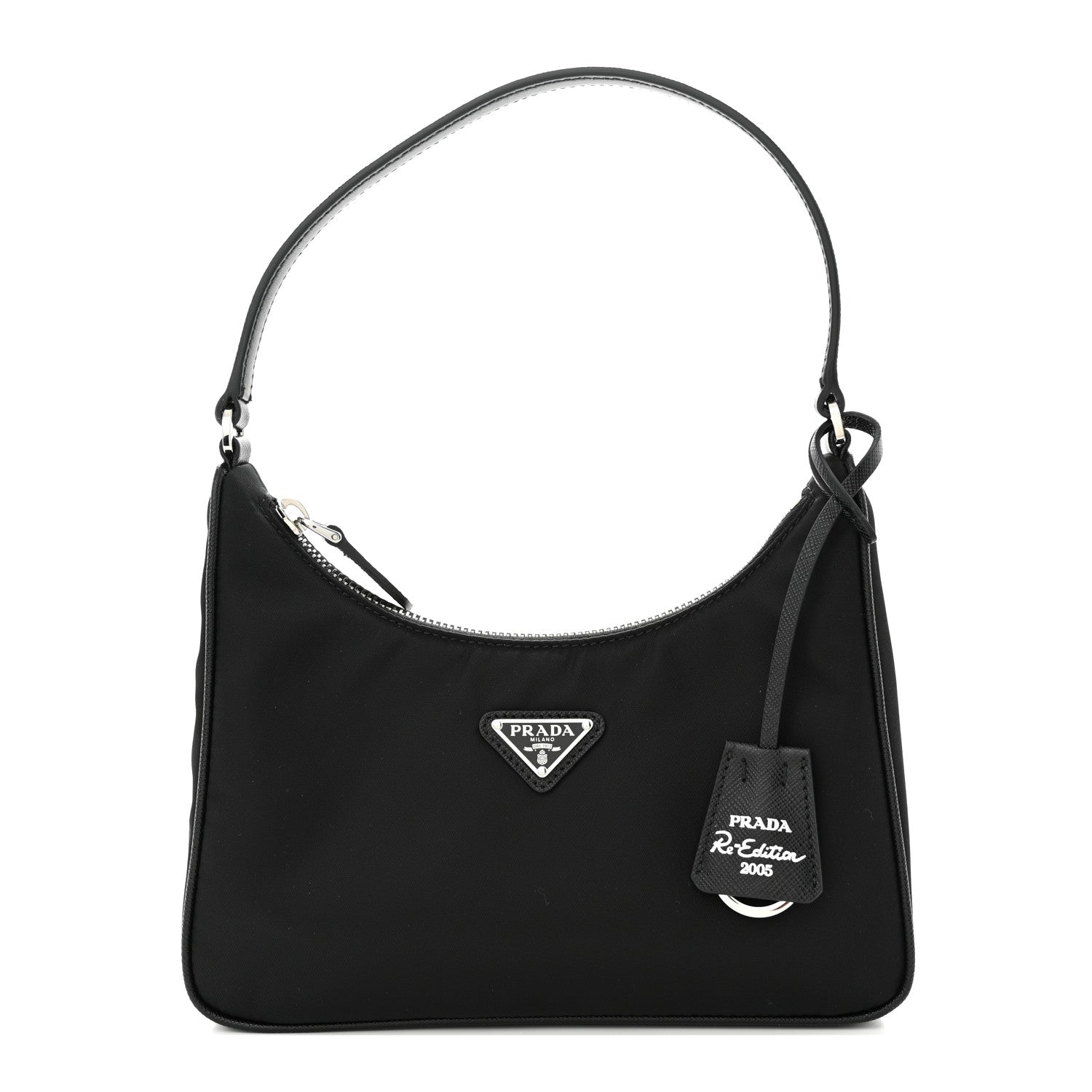 Prada Tessuto Nylon Saffiano Mini Re-Edition 2005 Bag Black 1 of 10