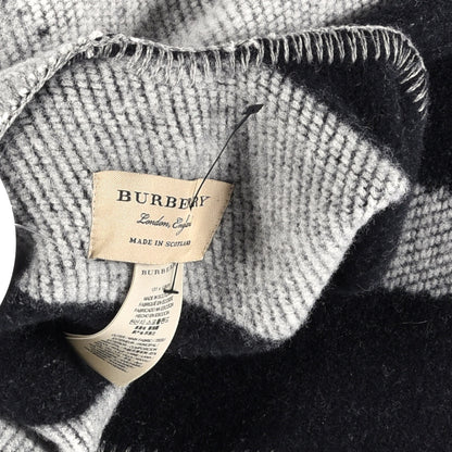 Burberry Cashmere Wool Mega Check Cape Scarf Scarf Grey 3 of 4