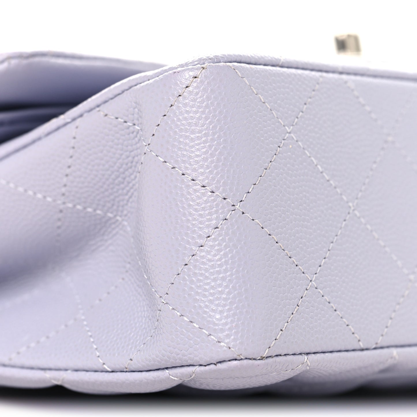 Caviar Quilted Small Double Flap Light Purple