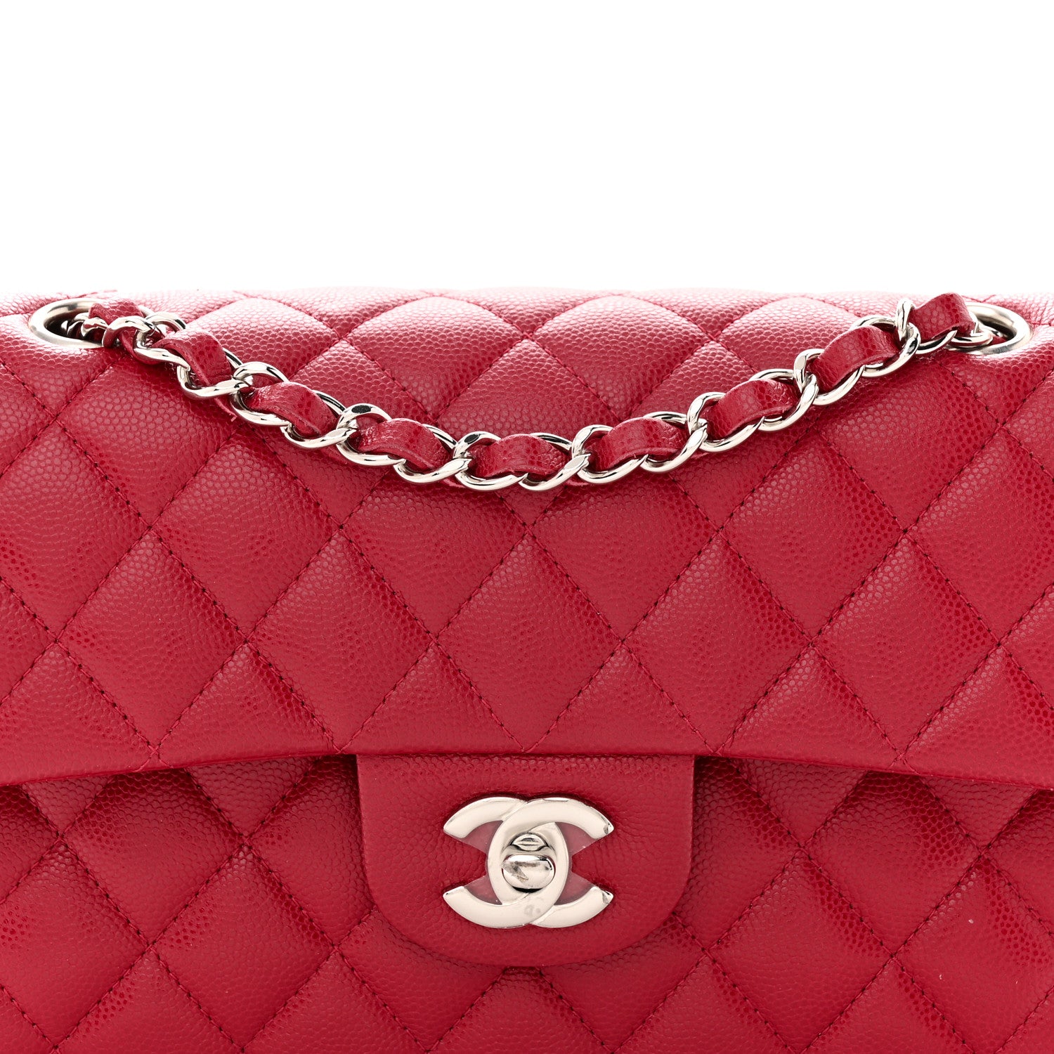 Chanel Caviar Quilted Small Double Flap Dark Pink 8 of 10