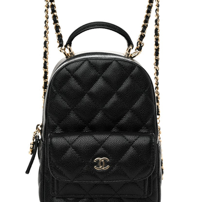 Chanel Caviar Quilted CC Mini Classic Backpack Black 8 of 11