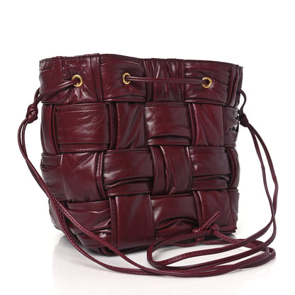 Bottega Veneta Calfskin Intrecciato Foulard Bucket Bag Barolo 3 of 10