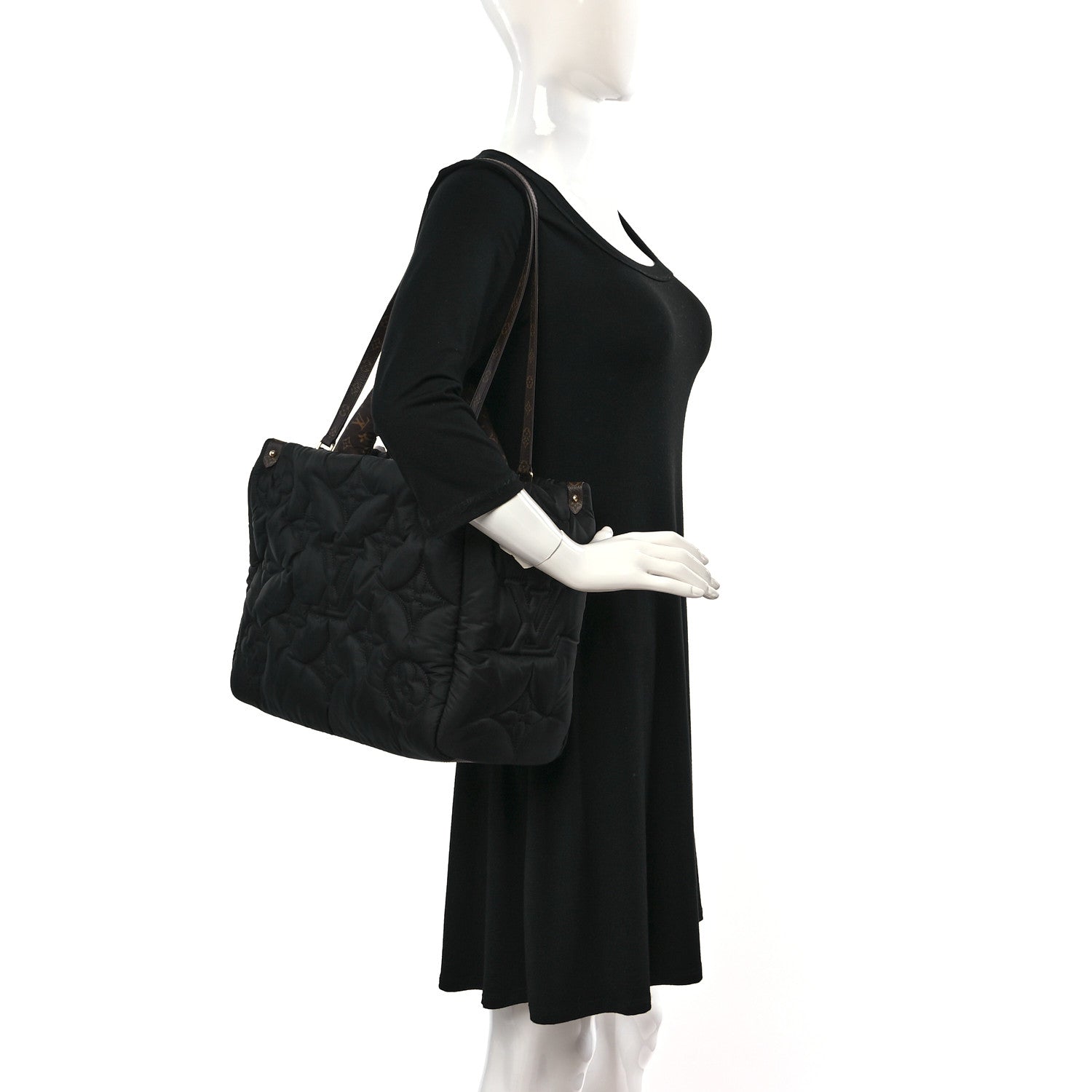 Louis Vuitton Econyl Monogram Pillow Giant Onthego MM Black 2 of 10