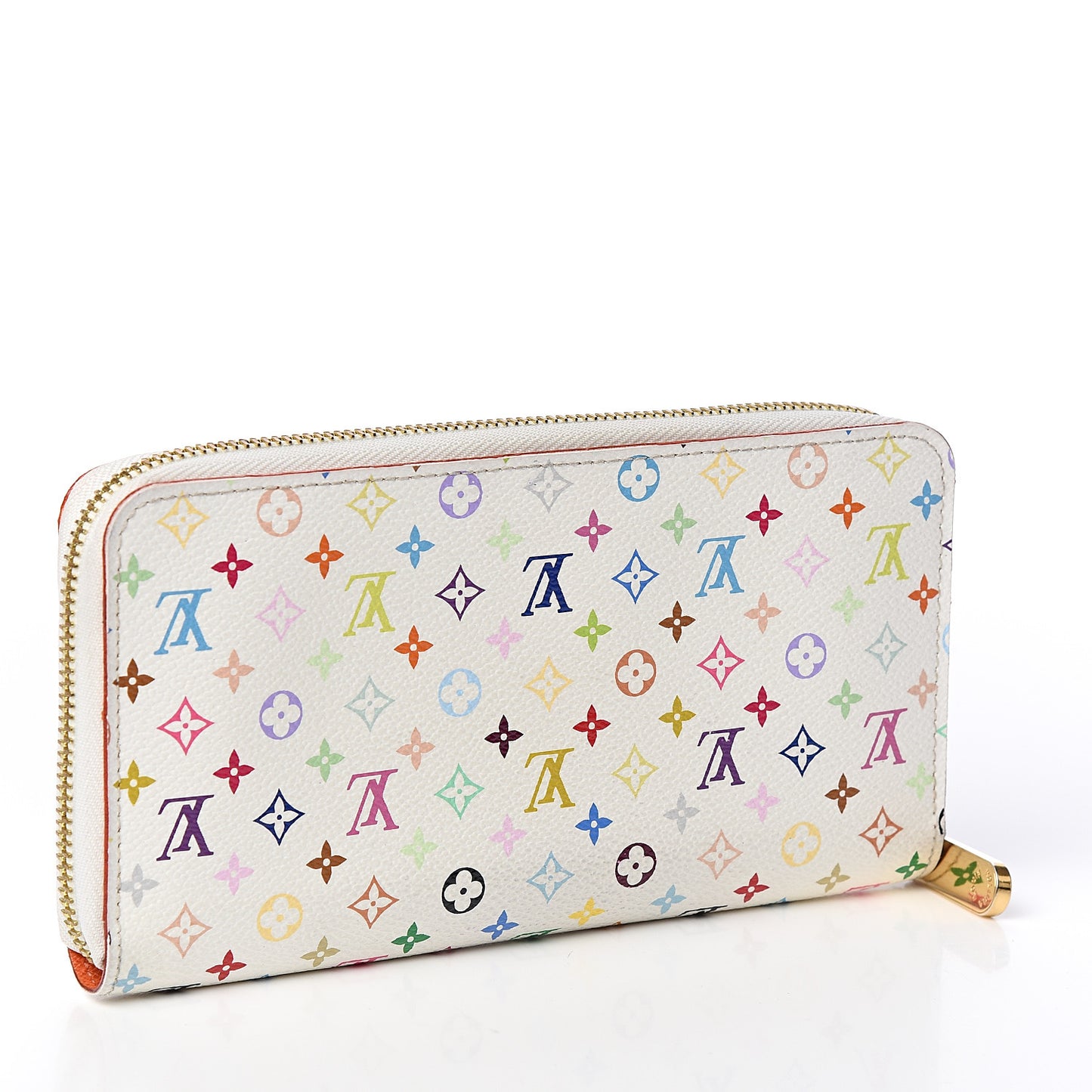 Monogram Multicolor Zippy Wallet White Orange
