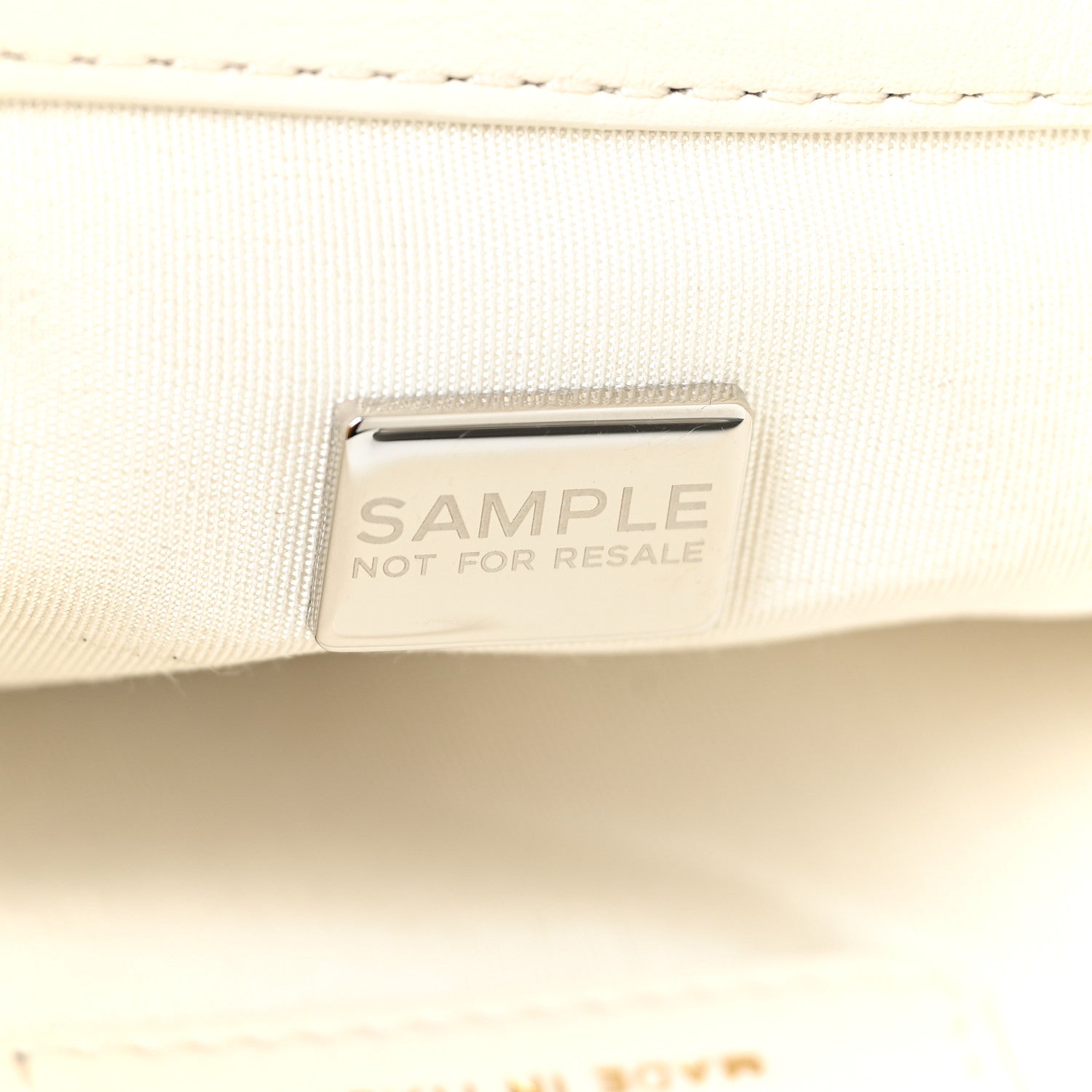 Chanel Calfskin Quilted Chain Flat Tote White 7 of 13