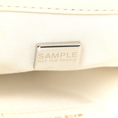 Chanel Calfskin Quilted Chain Flat Tote White 7 of 13