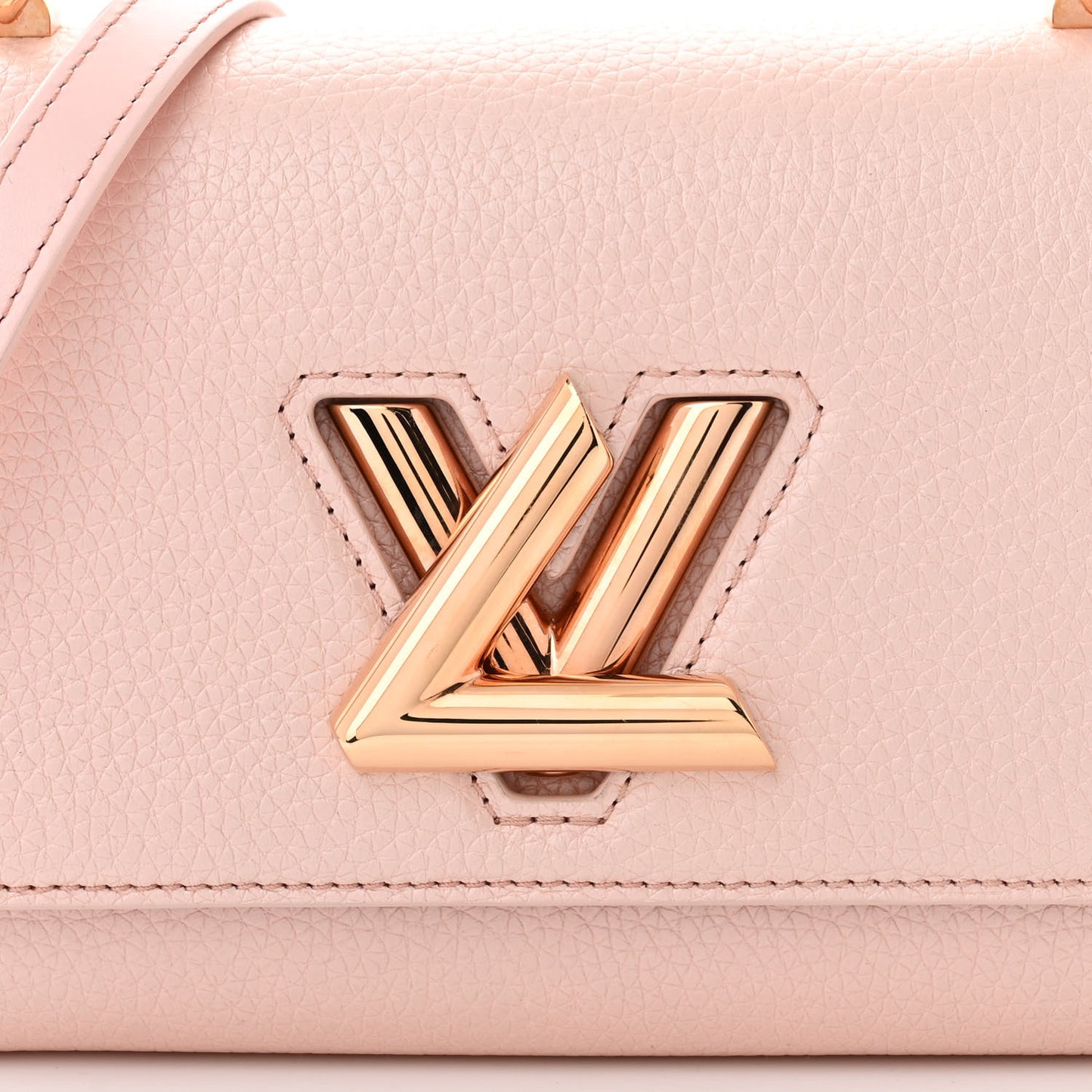 Iridescent Grained Calfskin Summer Splash Twist PM Pink