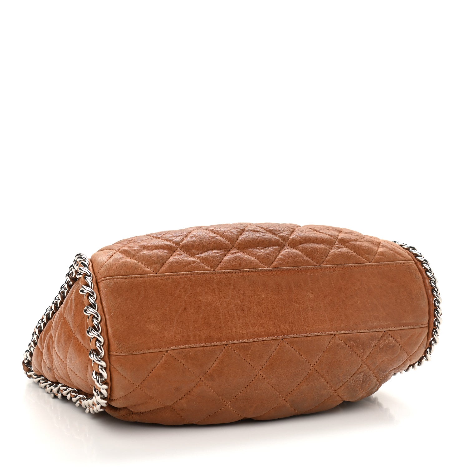 Chanel Washed Lambskin Chain Around Hobo Beige 3 of 12