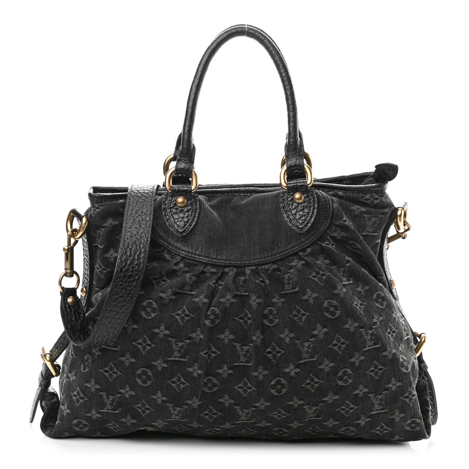 Louis Vuitton Denim Neo Cabby MM Black 1 of 12