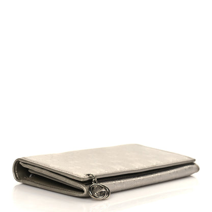 Gucci Imprime Monogram GG Pierce Continental Wallet Silver 4 of 7