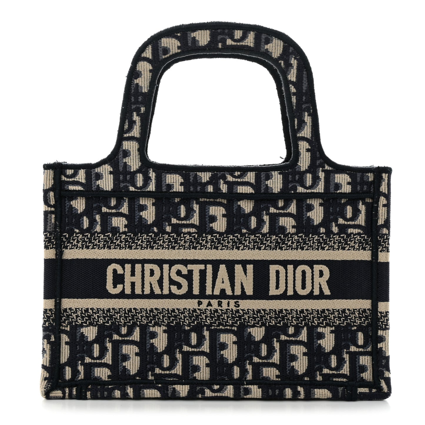 Oblique Mini Book Tote Blue Multicolor