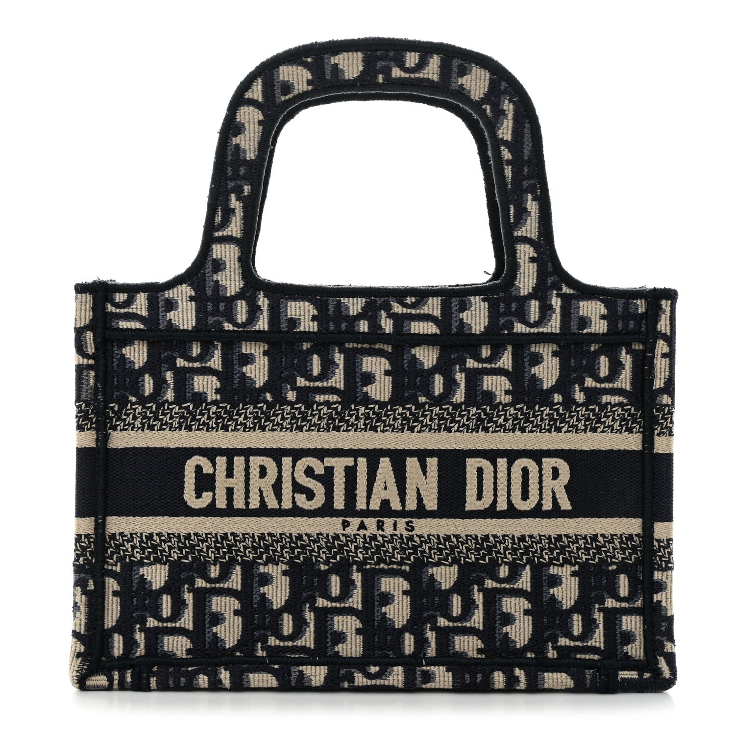 Christian Dior Oblique Mini Book Tote Blue Multicolor 1 of 10