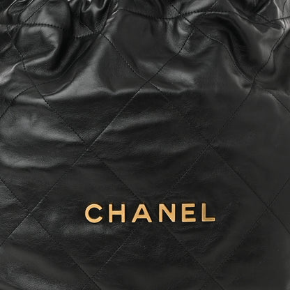 Chanel Shiny Calfskin Quilted Small Chanel 22 Black 8 of 11