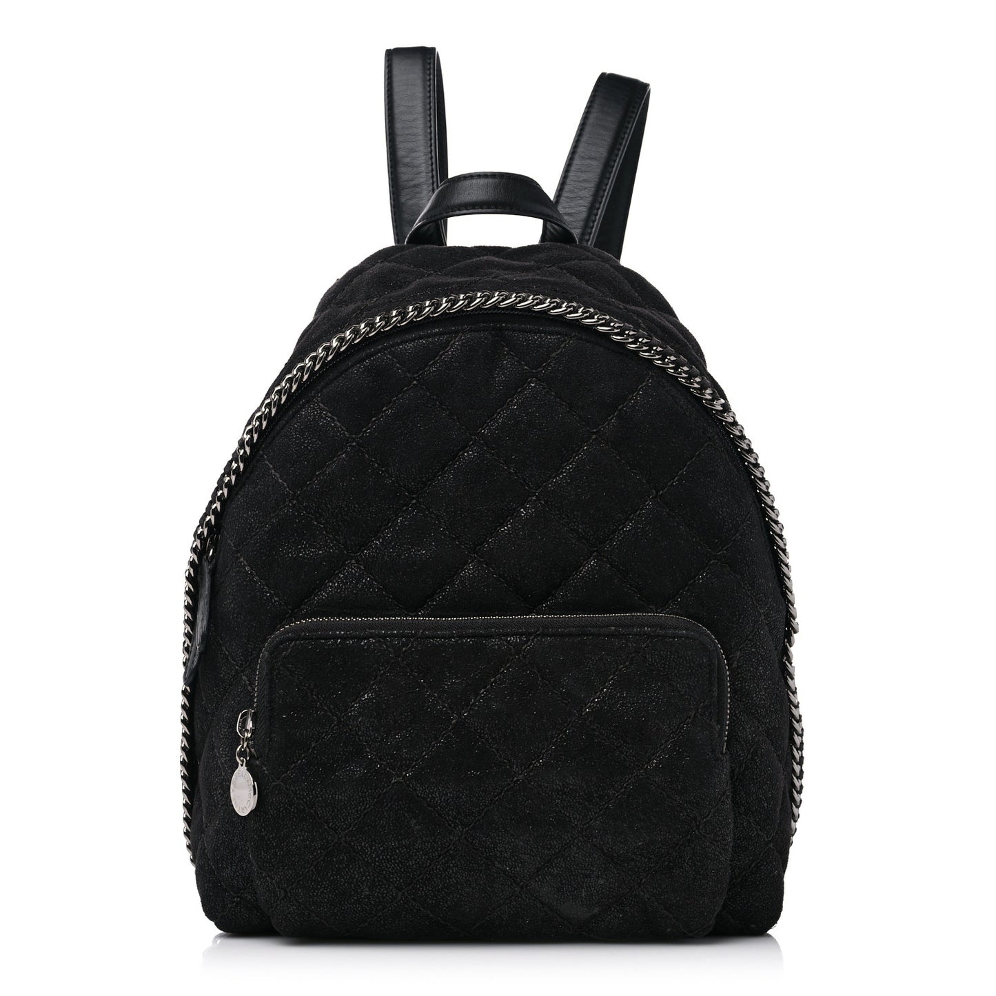 Shaggy Deer Quilted Small Falabella Backpack Black