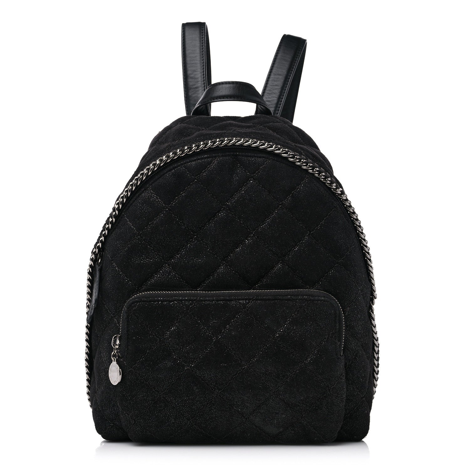 Stella McCartney Shaggy Deer Quilted Small Falabella Backpack Black 1 of 21