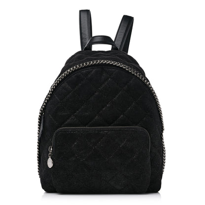 Stella McCartney Shaggy Deer Quilted Small Falabella Backpack Black 1 of 21