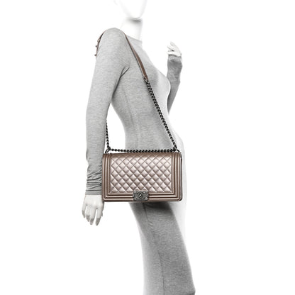 Chanel Metallic Caviar Quilted New Medium Boy Flap Copper 2 of 12