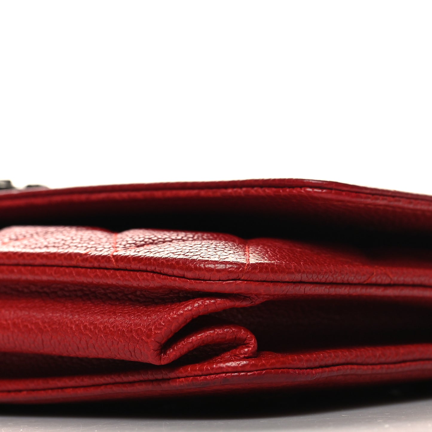 Caviar Quilted Boy Wallet On Chain WOC Red