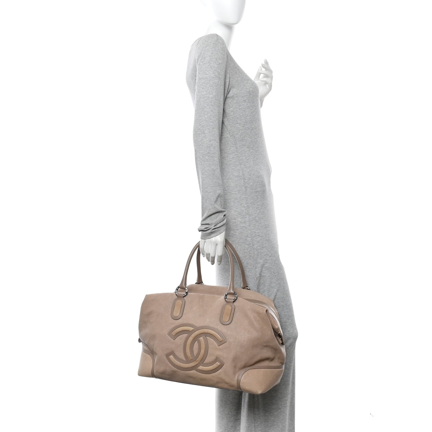 Washed Calfskin Tote Beige