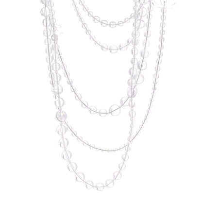 Chanel Crystal CC Multi Strand Long Chain Necklace Transparent 1 of 5