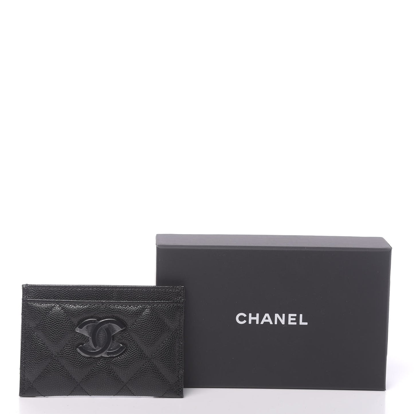 Caviar Quilted My Everything Card Holder Black