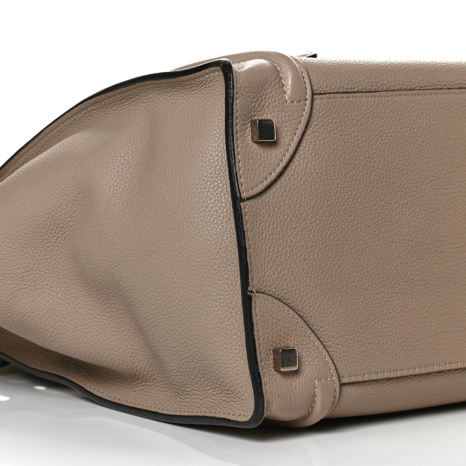 Celine Drummed Calfskin Mini Luggage Dune 10 of 14