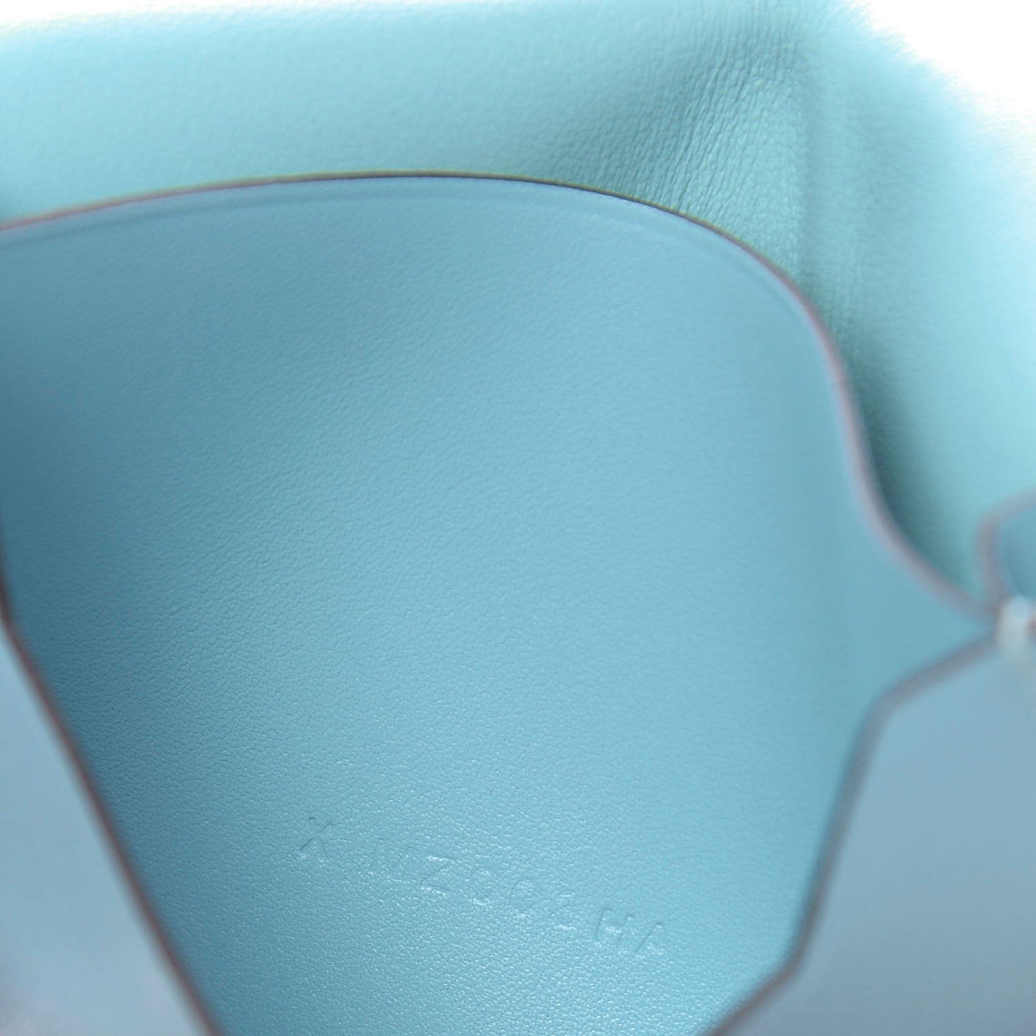 Hermes Tadelakt Lizard Mini Bearn Card Holder Wallet Bleu Atoll 6 of 8